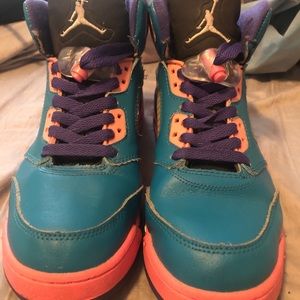 Women’s Jordan Retro 5’s (Teal,Pink,Purple)